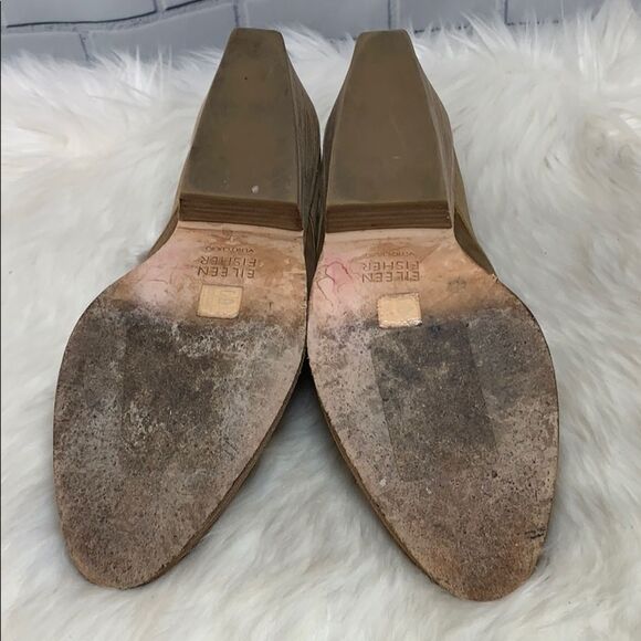 Eileen Fisher Sienna Suede Tan Booties Size 9 - Picture 6 of 8